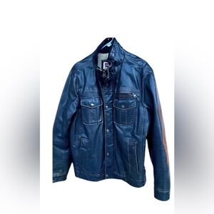 Levi's Brown Faux Leather & Sherpa Fleece Bomber Aviator Jacket Men's size L